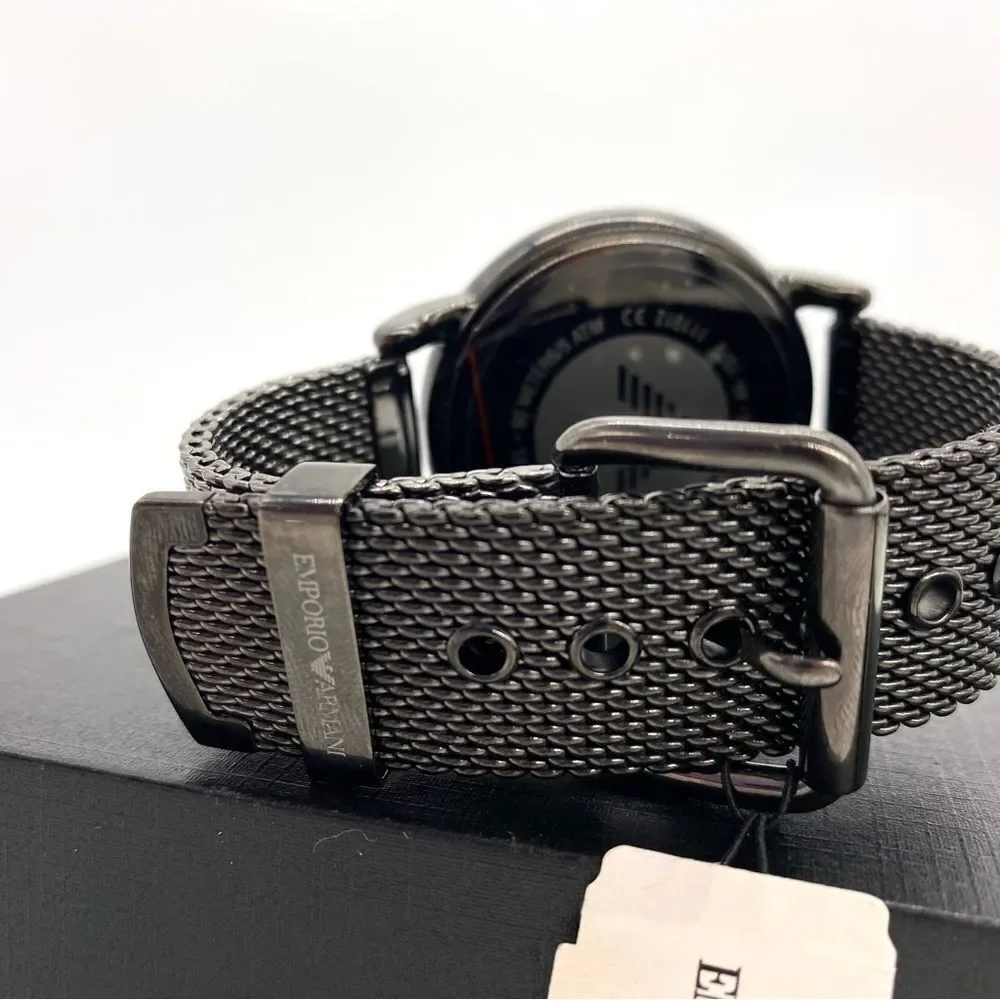 Emporio Armani Men's Chronograph Gunmetal Stainless Steel Watch AR1979 New